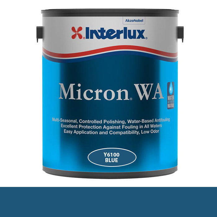 Interlux Y6100 Micron WA Water-Based Antifouling Bottom Paint - Gallon, Blue
