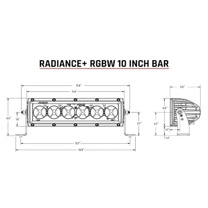RIGID Industries Radiance + 10" Light Bar - RGBW [210053]