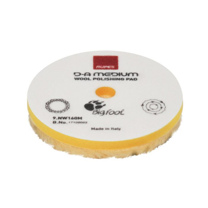 RUPES D-A Medium Wool Polishing Pad 160mm - Yellow [9.NW160M]