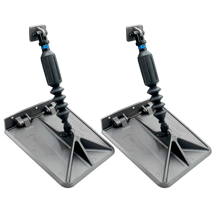 Smart Tabs SX Trim Tabs by Lectrotab 9.5" x 10" f/16'-18' Boats w/60lb Actuators - 60-150HP - Gunmetal Grey [SXG9510-60]
