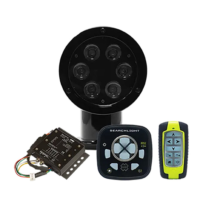 ACR RCL-50 LED Black Searchlight w/URP-103 Wired Point Pad, URC-104 Master Controller  URC-103 Wireless Handheld Remote [1981]