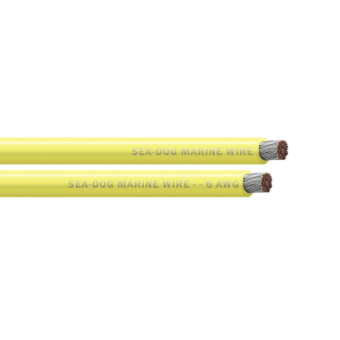 Sea-Dog 6 AWG Yellow Battery Cable - 25' [8006030]