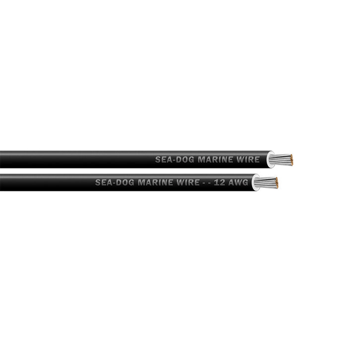Sea-Dog 12 AWG Black Primary Wire - 25' [8012010]