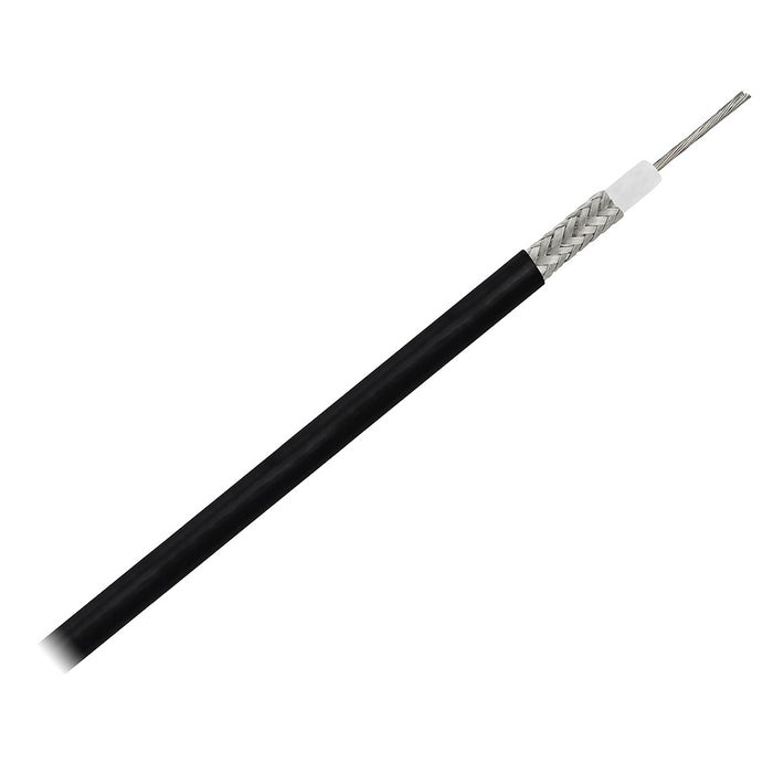 Pacer RG58AU Coax Cable Stranded TV Cond TV Braid - Black Jacket - 200' [MRG58AU-200]