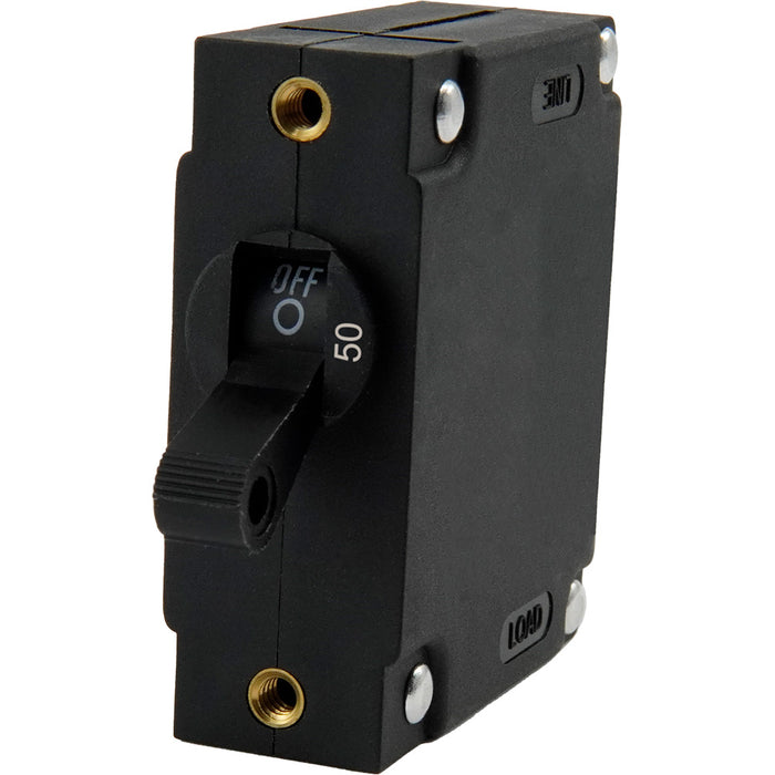 Egis A Series Black Toggle Panel Mount Circuit Breaker - Single Pole 50A [3211-50]
