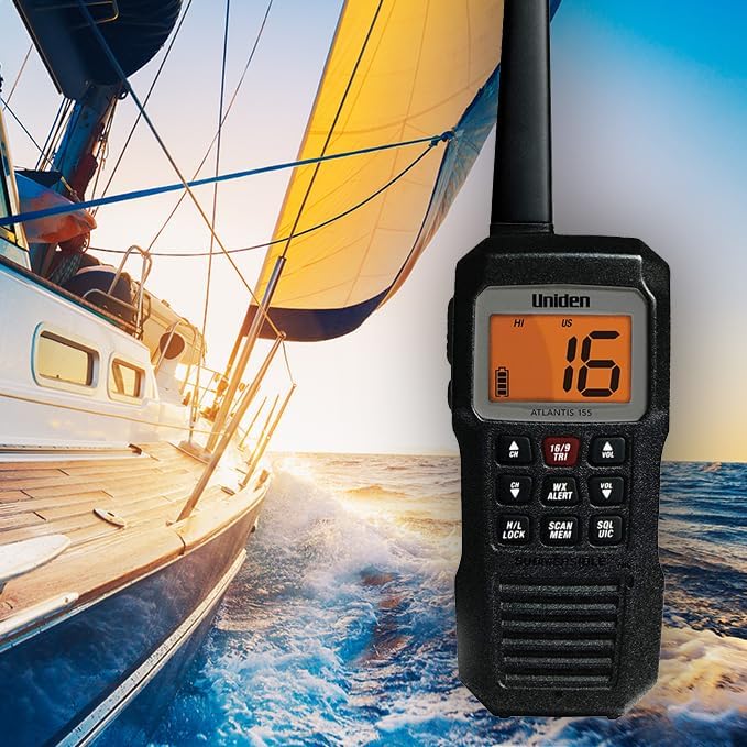Uniden Atlantis 155 Handheld Two-Way VHF Floating Marine Radio [ATLANTIS 155]