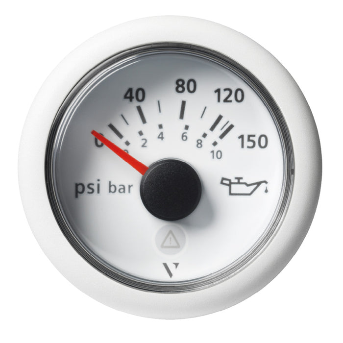 Veratron 52mm (2-1/16") ViewLine Engine Oil Pressure Gauge - 150 PSI - White Dial  Bezel [A2C59514202]