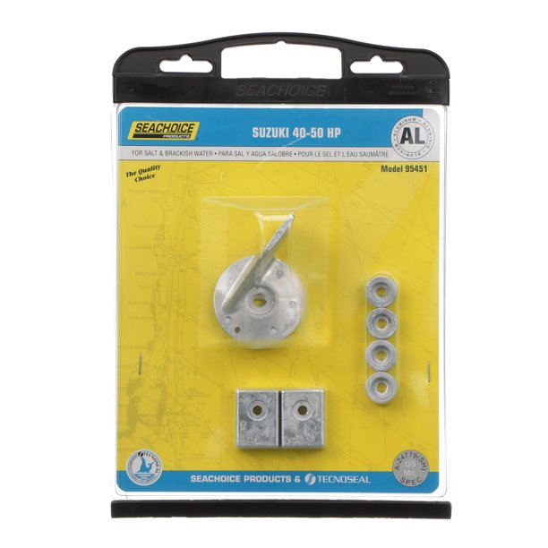 Seachoice 95451 Suzuki Anode Kit, Aluminum, Fits 40-50 HP Engines