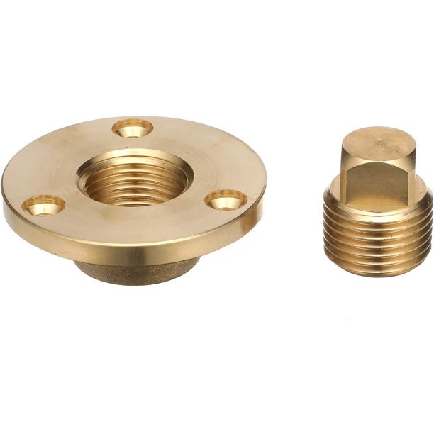 Seachoice 18751 Cast Bronze Garboard Drain with Brass Plug