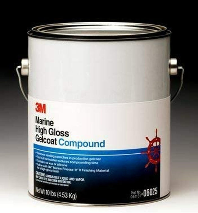 3M Marine 06025 High Gloss Gelcoat Compound Gallon