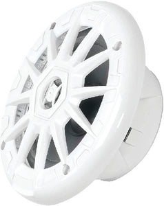Seachoice 72111 5-1/4" 2-Way 150W Round LED Speakers, 1 Pair, White