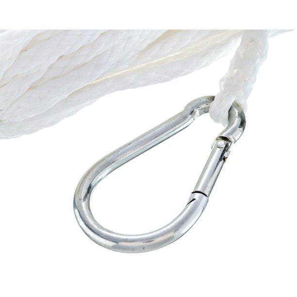 Seachoice 40211 Hollow Braid Anchor Line with Spring Hook 3/8"X75'