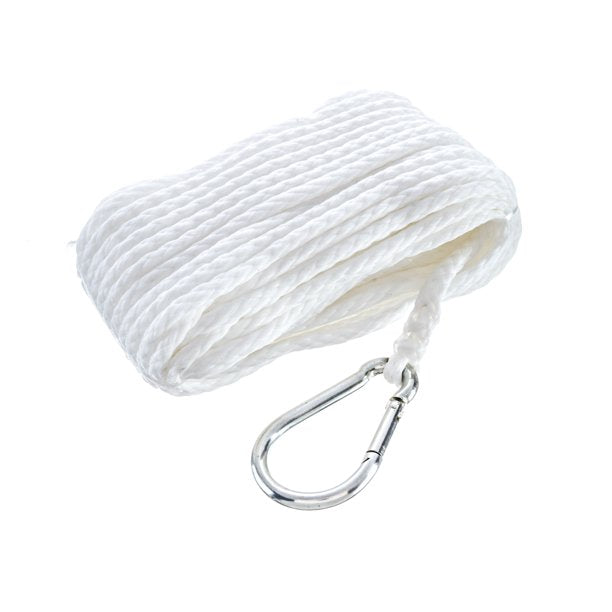 Seachoice 40211 Hollow Braid Anchor Line with Spring Hook 3/8"X75'
