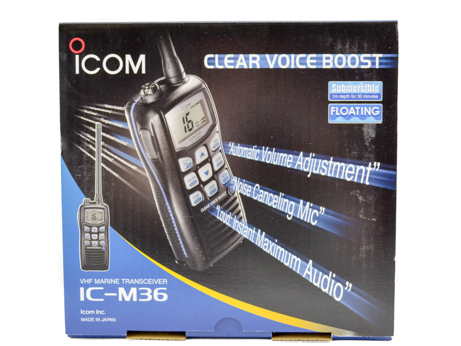 ICOM IC-M36 Floating VHF Marine Transceiver with Clear Voice