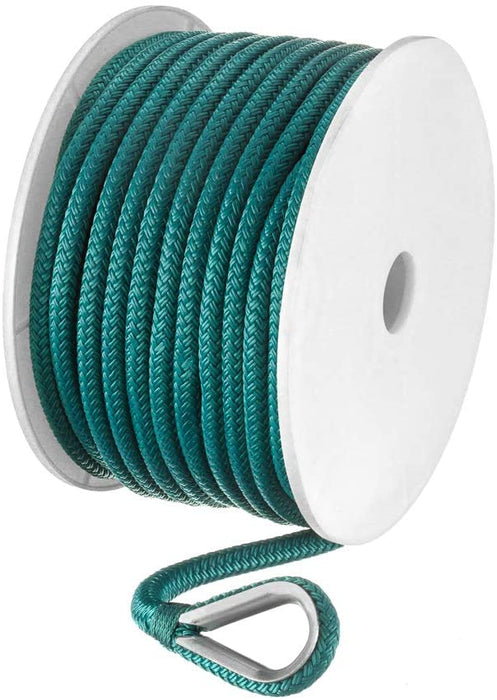 Seachoice 42211 Double-Braid Nylon Anchor Line – Teal – 3/8 Inch x 100 Feet