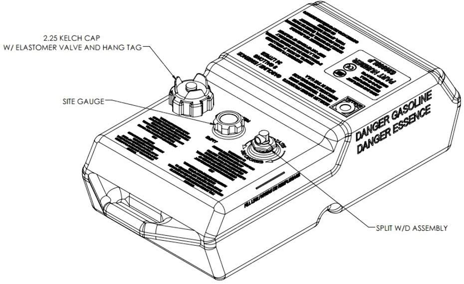 Moeller 630009LP 9-Gallon Portable Fuel Tank