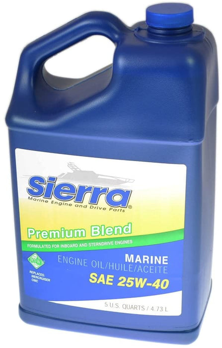 Sierra 18-9400-4 25W-40 FC-W 4-Stroke Marine Stern Drive Oil - 5 Quart