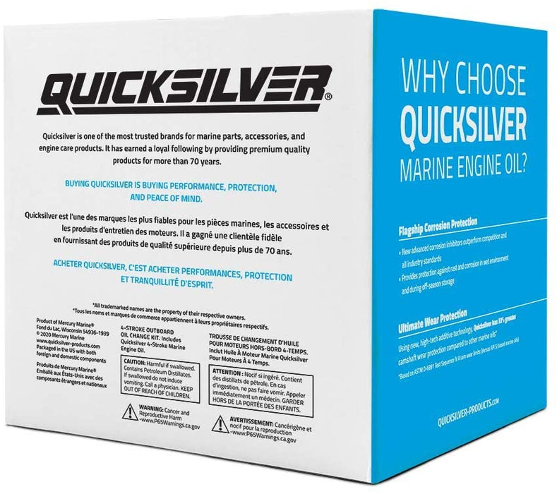 Quicksilver 8M0169542 High Horsepower Oil Change Kit - for Mercury L4 Verado 4-Stroke Engines