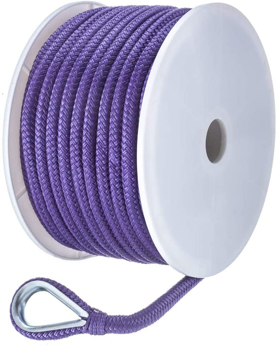 Seachoice 42231 Double-Braid Nylon Anchor Line – Purple – 3/8 Inch x 100 Feet