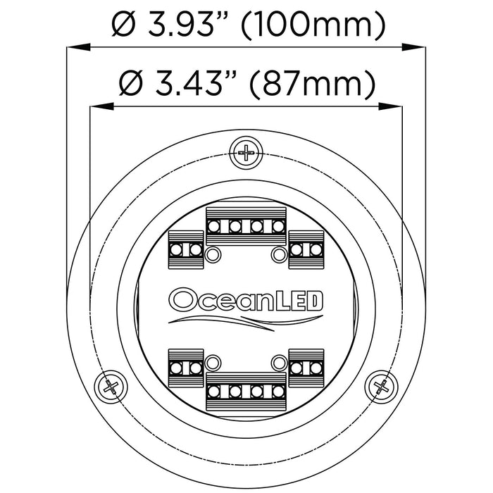 OceanLED Sport S3166S Underwater LED Light - Ultra White [012102W]