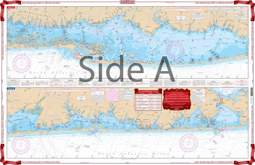 Waterproof Charts, Standard Navigation, #59 East Rockaway Inlet to Shinnecock Inlet