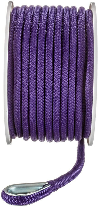 Seachoice 42231 Double-Braid Nylon Anchor Line – Purple – 3/8 Inch x 100 Feet