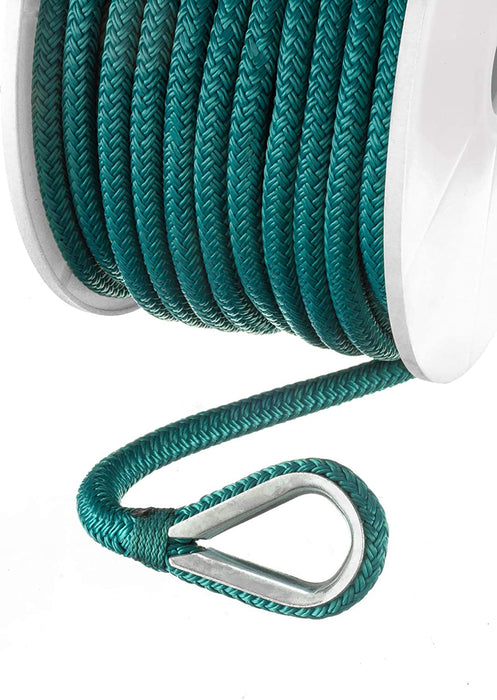 Seachoice 42211 Double-Braid Nylon Anchor Line – Teal – 3/8 Inch x 100 Feet