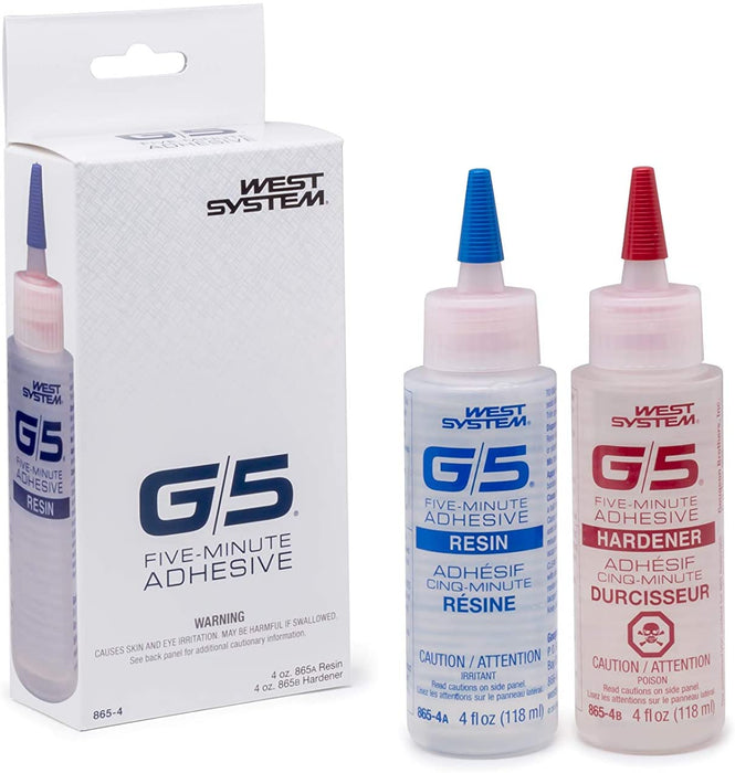 WEST SYSTEM 865-4 G/5 Five Minute Epoxy Adhesive, 8 fl oz