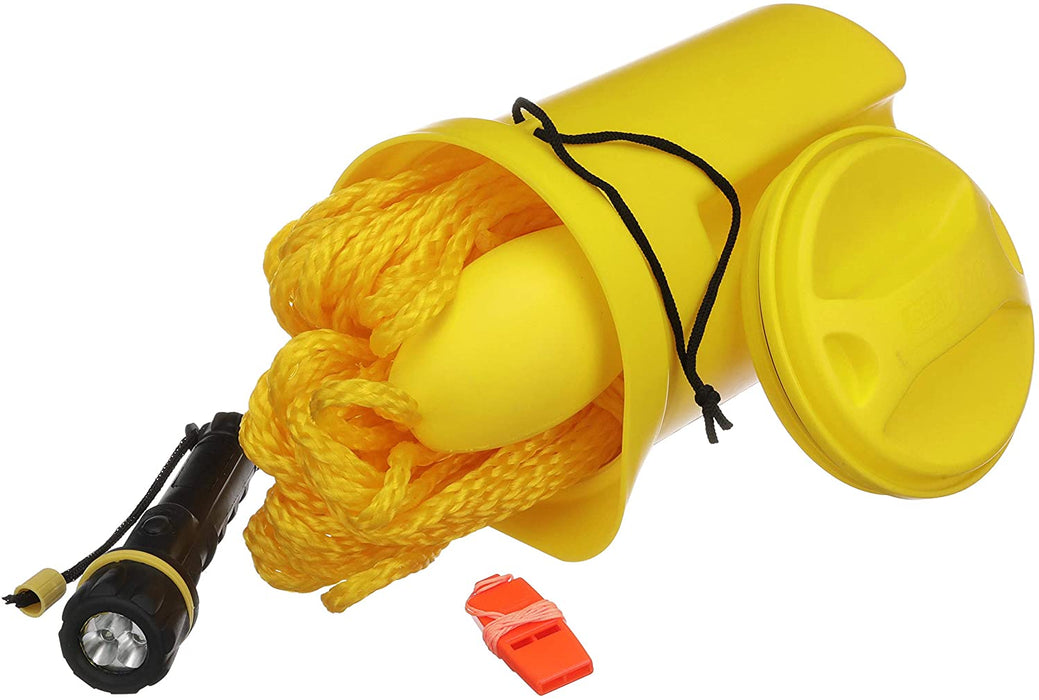 Seachoice 45431 Boat Bailer Safety Kit – Includes Flashlight, Whistle, 50 Foot Line and Bailer