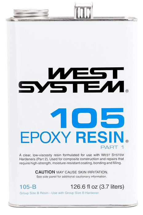 West System 105-B Epoxy Resin Bundle with 206-B Slow Epoxy Hardener and 300 Mini Pumps Epoxy Metering Pump Set, Pale Yellow