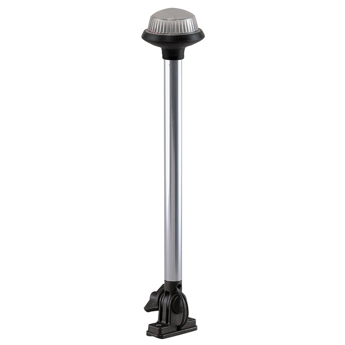 Perko Fold Down All-Round Frosted Globe Pole Light - Vertical Mount - White [1637DP0CHR]