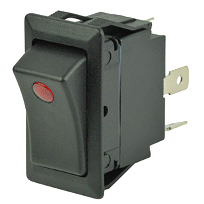Cole Hersee Sealed Rocker Switch w/Small Round Pilot Lights SPST On-Off 3 Blade [58327-01-BP]