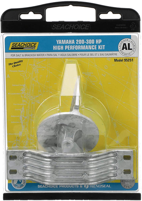 Seachoice 95251 Yamaha Anode Kit, Aluminum, Fits 200-300 HP Engines