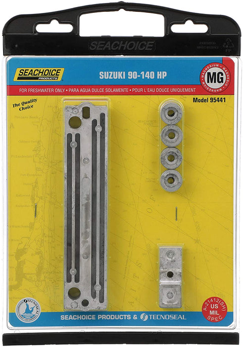 Seachoice 95441 Suzuki Anode Kit, Magnesium, Fits 90-140 HP Engines
