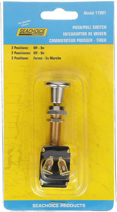 Seachoice 11901 Heavy Duty 2-Position Push-Pull Switch – On/Off