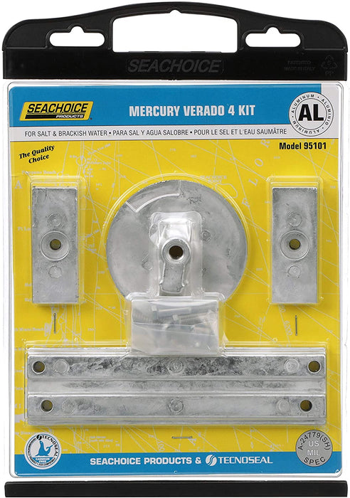 Seachoice 95101 Mercury Verado 4 Aluminum Anode Kit
