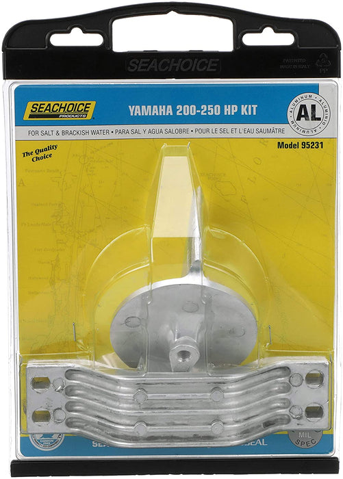 Seachoice 95231 Yamaha Anode Kit, Aluminum, Fits 200-250 HP Engines