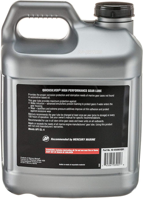 Quicksilver 92-858065Q01 90 High Performance Gear Lube 2.5 Gallon