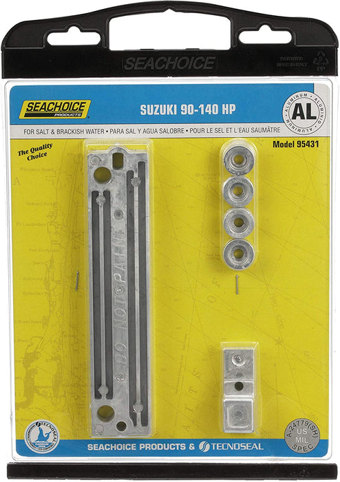 Seachoice 95431 Suzuki Anode Kit, Aluminum, Fits 90-140 HP Engines