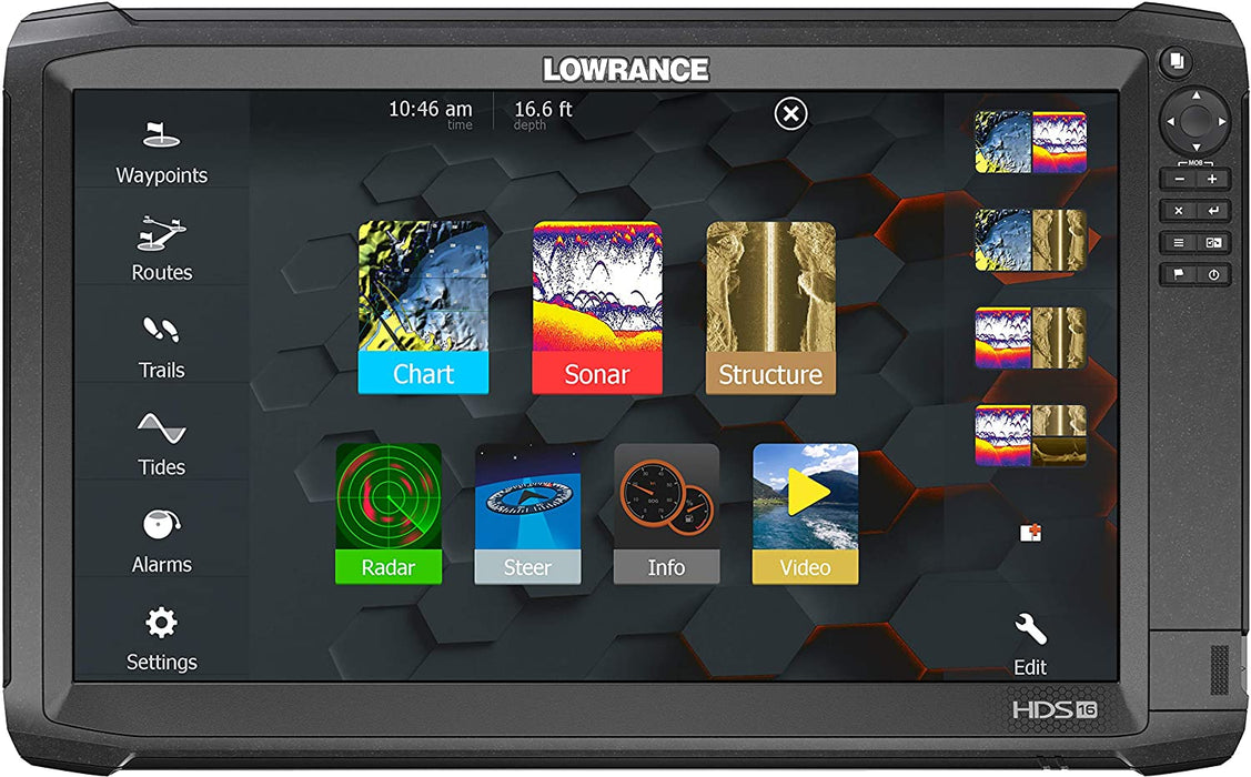 Lowrance HDS-16 CARBON With Basemap Mapping No Transducer