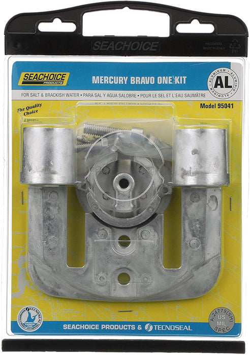 Seachoice 95041 Mercury Bravo One Anode Kit, Aluminum
