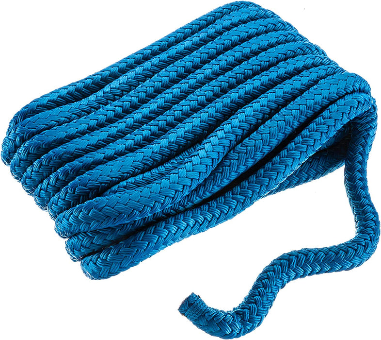 Seachoice 40361 Double Braid Nylon Dock Line with Eye Splice 1/2"X15'