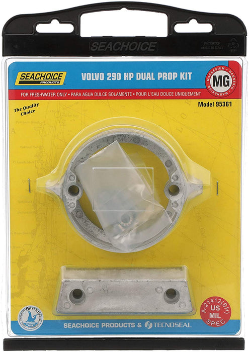 Seachoice 95361 Volvo Anode Kit, Magnesium, Fits 290-HP Dual Prop Engines