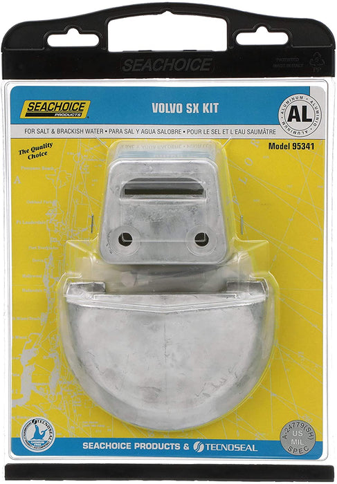 Seachoice 95341 Volvo Anode Kit, Aluminum, Fits SX Engines