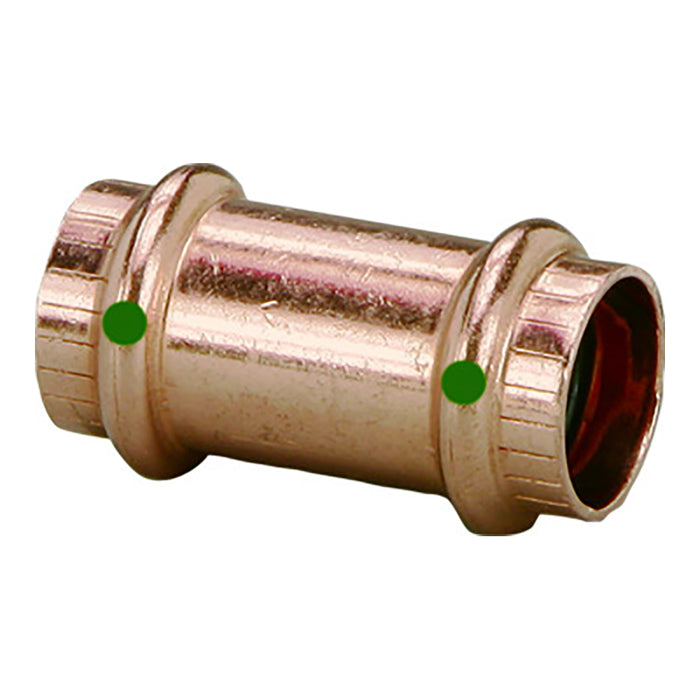 Viega ProPress 1/2" Copper Coupling w/o Stop - Double Press Connection - Smart Connect Technology [78172]