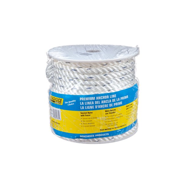 Seachoice 47731 Premium Twisted Nylon Anchor Line With Tracer