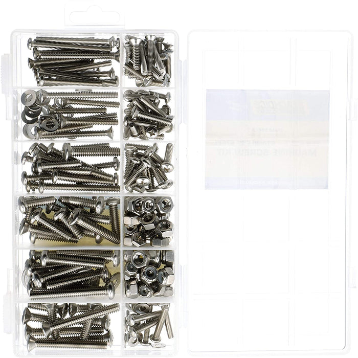 Seachoice 59428 Stainless Steel Machine Screw Kit, 256 Piece