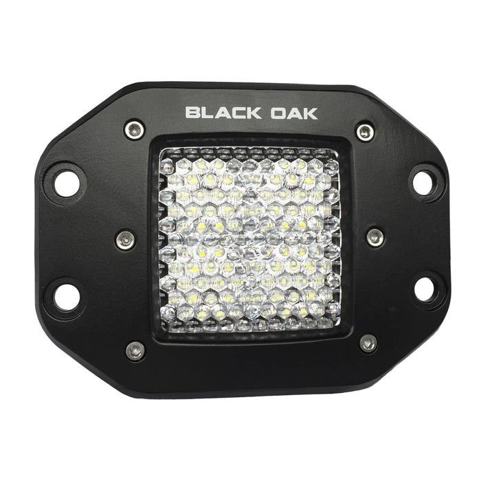 Black Oak Pro Series 2" Flush Mounted Flood Light - Black [2F-FPOD10CR]