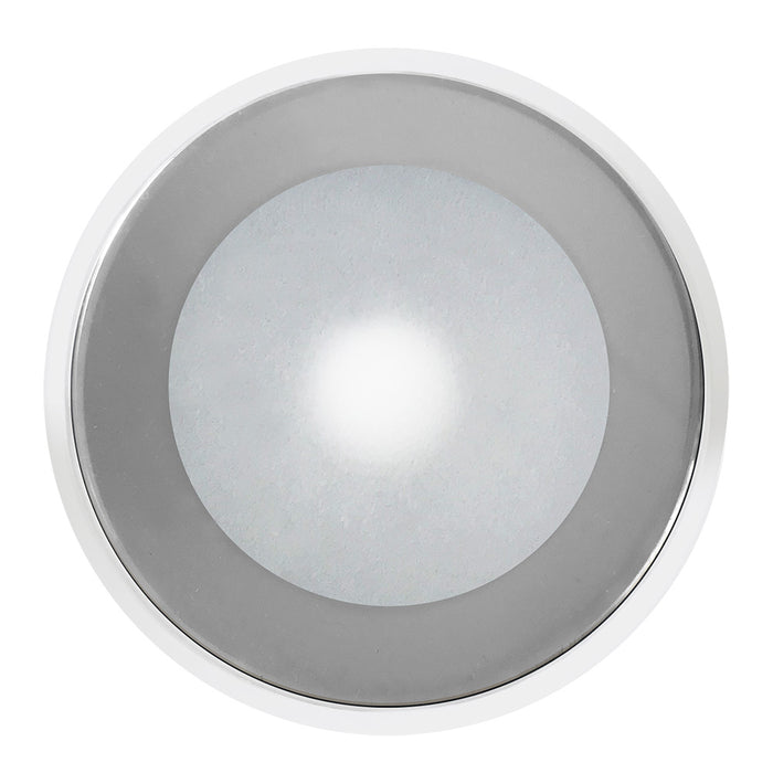 Shadow-Caster DLX Series Down Light - White Housing - RGB - Chrome Bezel  [SCM-DLX-CC-CHR-WH]