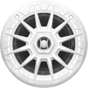 Seachoice 72111 5-1/4" 2-Way 150W Round LED Speakers, 1 Pair, White